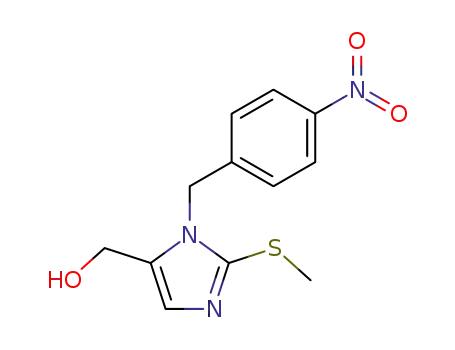 Molecular Structure of 114772-20-2 (1H-Imidazole-5-methanol, 2-(methylthio)-1-[(4-nitrophenyl)methyl]-)