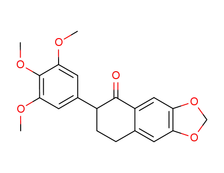 Naphtho[2,3-d]-1,3-dioxol-5(6H)-one,
7,8-dihydro-6-(3,4,5-trimethoxyphenyl)-