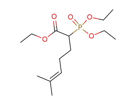 Molecular Structure of 107554-02-9 (diethyl (1-carbethoxy-5-methyl-4-hexenyl)phosphonate)