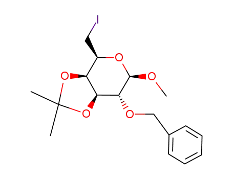 methyl 2-O-benzyl-6-deoxy-6-iodo-3,4-O-isopropylidene-β-D-galactopyranoside