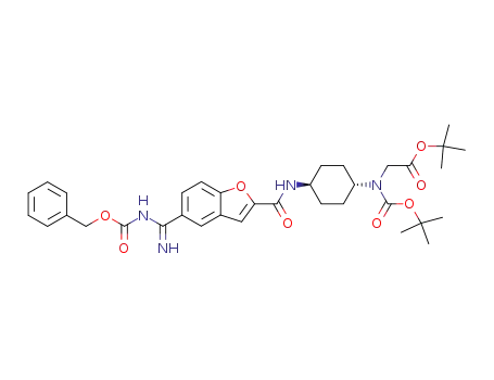 [(4-{[5-(benzyloxycarbonylamino-imino-methyl)-benzofuran-2-carbonyl]-amino}-cyclohexyl)-<i>tert</i>-butoxycarbonyl-amino]-acetic acid <i>tert</i>-butyl ester