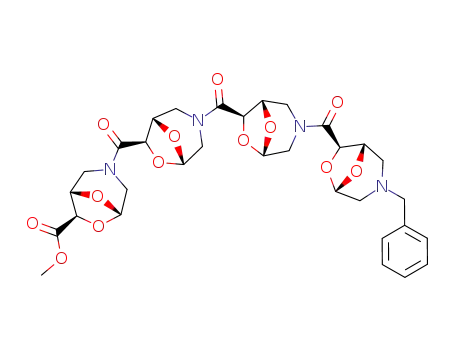 3-{3-[3-(3-benzyl-6,8-dioxa-3-aza-bicyclo[3.2.1]octane-7-carbonyl)-6,8-dioxa-3-aza-bicyclo[3.2.1]octane-7-carbonyl]-6,8-dioxa-3-aza-bicyclo[3.2.1]octane-7-carbonyl}-6,8-dioxa-3-aza-bicyclo[3.2.1]octane-7-carboxylic acid methyl ester