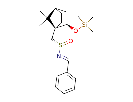 Molecular Structure of 253665-35-9 ((1S,2R,4R,S<sub>S</sub>)-7,7-dimethyl-N-(phenylmethylene)-2-(trimethylsilyloxy)bicyclo[2.2.1]heptane-1-methanesulfinamide)