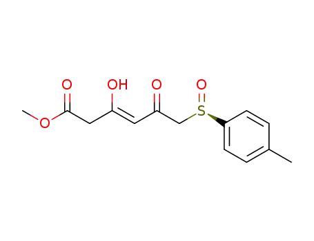 3-Hexenoic acid, 3-hydroxy-6-[(R)-(4-methylphenyl)sulfinyl]-5-oxo-,
methyl ester, (3Z)-