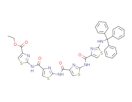 ethyl 2-[2-[2-[2-(triphenylmethylamino)-1,3-thiazole-4-carboxamido]-1,3-thiazole-4-carboxamido]-1,3-thiazole-4-carboxamido]-1,3-thiazole-4-carboxylate