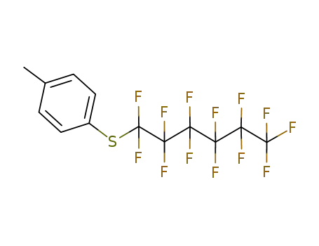 Molecular Structure of 97675-14-4 (Benzene, 1-methyl-4-[(tridecafluorohexyl)thio]-)