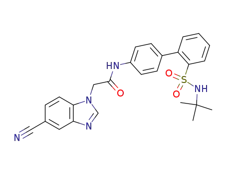 [4-(2-tert-butylaminosulfonylphenyl)phenylaminocarbonyl]methyl-5-cyanobenzimidazole