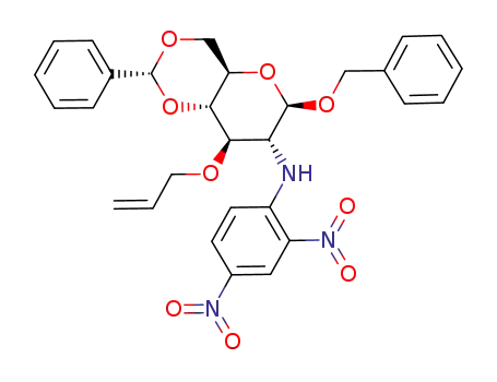 benzyl 3-O-allyl-4,6-O-benzylidene-2-deoxy-2-(2,4-dinitroanilino)-β-D-glucopyranoside