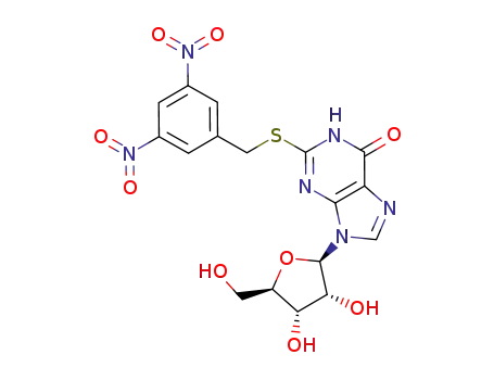Molecular Structure of 88868-76-2 (Xanthosine, 2-S-[(3,5-dinitrophenyl)methyl]-2-thio-)