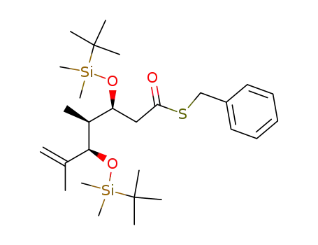 3,5-bis-(<i>tert</i>-butyl-dimethyl-silanyloxy)-4,6-dimethyl-hept-6-enethioic acid <i>S</i>-benzyl ester