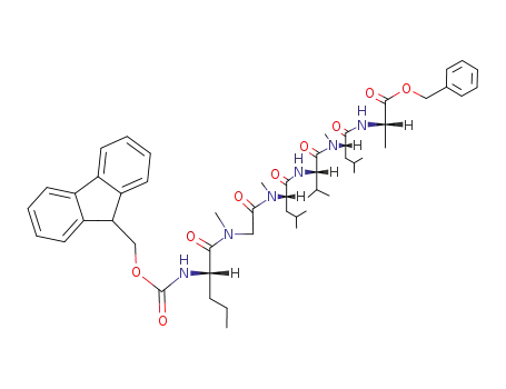 N-[(9H-fluoren-9-ylmethoxy)carbonyl]norvalylsarcosyl-N-methylleucylvalyl-N-methylleucylalanine benzyl ester