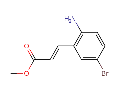Molecular Structure of 71205-21-5 (methyl (E)-3-(2-amino-5-bromophenyl)prop-2-enoate)