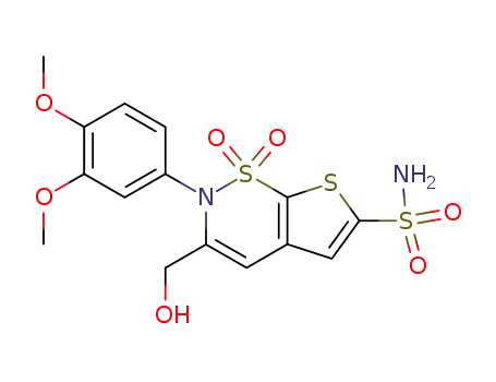 2-(3,4-dimethoxy-phenyl)-3-hydroxymethyl-1,1-dioxo-1,2-dihydro-1λ<sup>6</sup>-thieno[3,2-<i>e</i>][1,2]thiazine-6-sulfonic acid amide