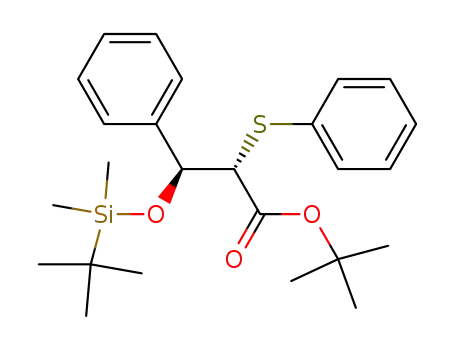 3-(<i>tert</i>-butyl-dimethyl-silanyloxy)-3-phenyl-2-phenylsulfanyl-propionic acid <i>tert</i>-butyl ester