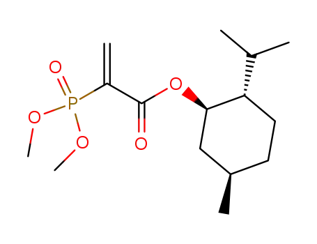 Molecular Structure of 195443-64-2 (2-Propenoic acid, 2-(dimethoxyphosphinyl)-,
(1R,2S,5R)-5-methyl-2-(1-methylethyl)cyclohexyl ester)