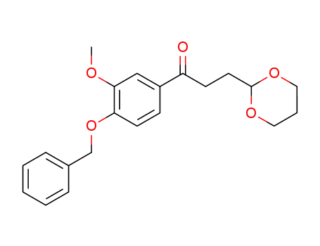 Molecular Structure of 273200-52-5 (1-(4-benzyloxy-3-methoxy-phenyl)-3-[1,3]dioxan-2-yl-propan-1-one)