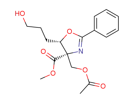 methyl (4S,5S)-4-acetoxymethyl-5-(3-hydroxypropyl)-2-phenyl-Δ<sup>2</sup>-oxazoline-4-carboxylate