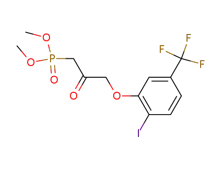 Molecular Structure of 336625-17-3 (dimethyl [3-(2-iodo-5-trifluoromethyl-phenoxy)-2-oxo-propyl]-phosphonate)