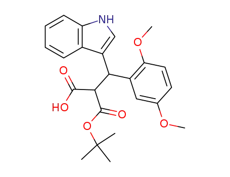 2-tert-butoxycarbonyl-3-(2,5-dimethoxyphenyl)-3-(indol-3-yl)-propionic acid
