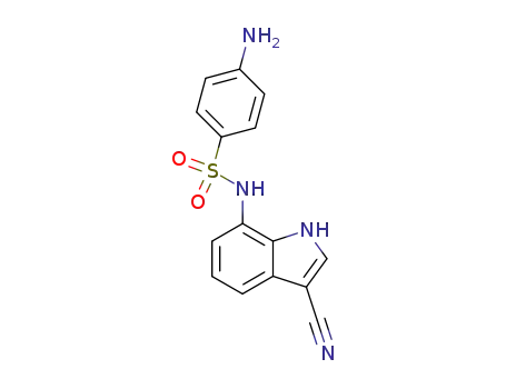 Benzenesulfonamide, 4-amino-N-(3-cyano-1H-indol-7-yl)-