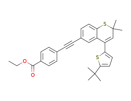 ethyl 4-<<4-(5-tert-butyl-thiophen-2-yl)-2,2-dimethyl-(2H)-thiochromen-6-yl>ethynyl>-benzoate