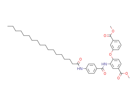Molecular Structure of 227275-13-0 (dimethyl 3-(4-octadecanoylaminobenzoylamino)-3',4-oxydibenzoate)
