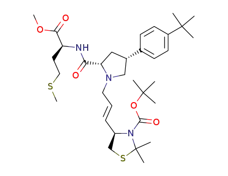 (R)-4-{(E)-3-[(2S,4R)-4-(4-tert-Butyl-phenyl)-2-((S)-1-methoxycarbonyl-3-methylsulfanyl-propylcarbamoyl)-pyrrolidin-1-yl]-propenyl}-2,2-dimethyl-thiazolidine-3-carboxylic acid tert-butyl ester