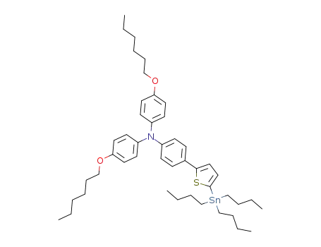 4-(hexyloxy)-N-(4-(hexyloxy)phenyl)-N-(4-(5-(tributylstannyl)thiophen-2-yl)phenyl)benzenamine