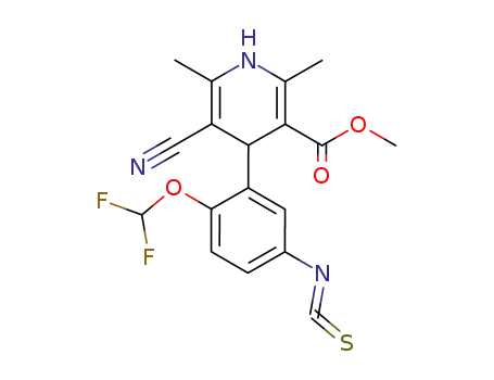 2,6-dimethyl-3-carbomethoxy-5-cyano-4-(2-difluoromethoxy-5-isothiocyanatophenyl)-1,4-dihydropyridine