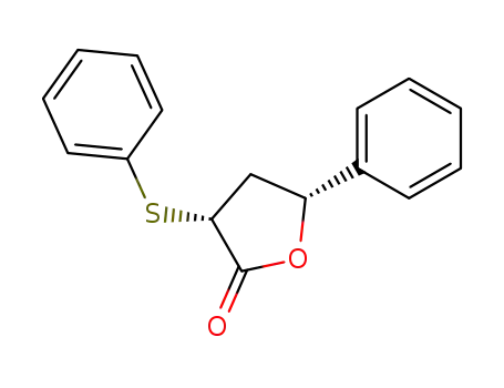 Molecular Structure of 62675-52-9 (2(3H)-Furanone, dihydro-5-phenyl-3-(phenylthio)-, trans-)