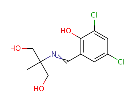 Molecular Structure of 218144-82-2 (2-[(3,5-DICHLORO-2-HYDROXYBENZYLIDENE)AMINO]-2-METHYLPROPANE-1,3-DIOL)