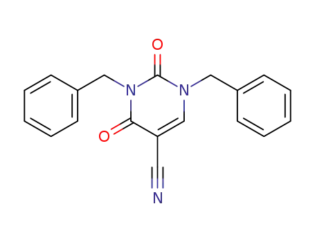 Molecular Structure of 141075-03-8 (5-Pyrimidinecarbonitrile,
1,2,3,4-tetrahydro-2,4-dioxo-1,3-bis(phenylmethyl)-)