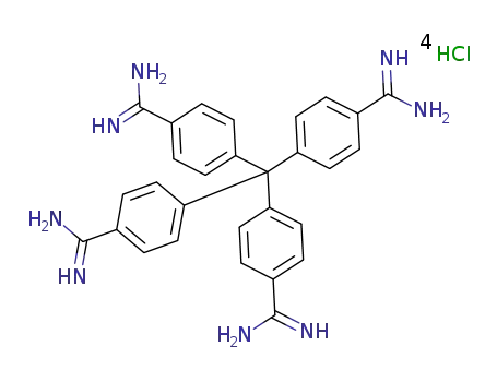Molecular Structure of 2205867-69-0 (tetrakis(4-amidiniumphenyl)methane tetrachloride)
