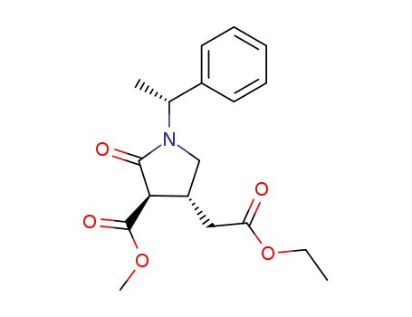 ethyl (3R,4R,1'R)-[1-(1'-phenyleth-1'-yl)-3-methoxycarbonyl-2-oxopyrrolidin-4-yl]acetate