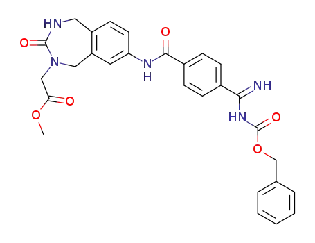 {8-[4-(benzyloxycarbonylamino-imino-methyl)-benzoylamino]-3-oxo-1,3,4,5-tetrahydro-benzo[<i>e</i>][1,3]diazepin-2-yl}-acetic acid methyl ester