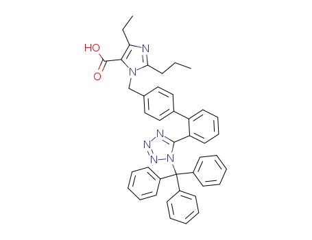 4-ethyl-2-propyl-1-[[2'-(N-triphenylmethyl(tetrazole-5-yl))biphenyl-4-yl]methyl]-imidazole-5-carboxylate