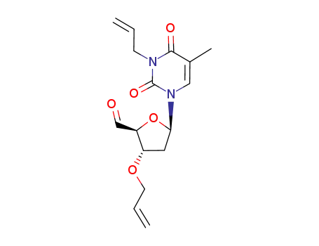 Molecular Structure of 189265-37-0 (Thymidine, 5'-deoxy-5'-oxo-3'-O-2-propenyl-3-(2-propenyl)-)
