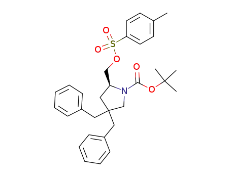 (S)-(-)-tert-butyl 4,4-bisbenzyl-2-[((4-methylphenyl)sulfonyloxy)methyl]pyrrolidinecarboxylate