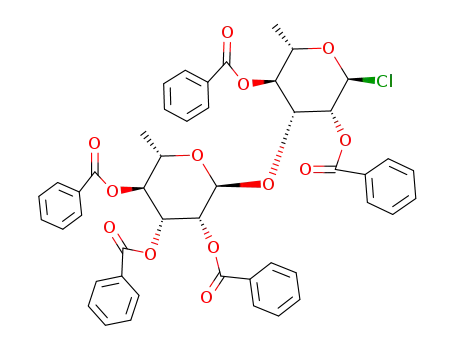 O-(2,3,4-Tri-O-benzoyl-α-L-rhamnopyranosyl)-(1->3)-2,4-di-O-benzoyl-α-L-rhamnopyranosyl chloride