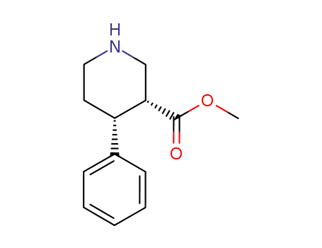 Molecular Structure of 230309-18-9 (3-Piperidinecarboxylic acid, 4-phenyl-, methyl ester, (3R,4R)-)