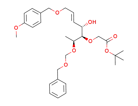 (1S,2S,3E)-1-[(1S)-1-benzyloxymethoxyethyl]-2-hydroxy-5-(p-methoxybenzyloxypent-3-enyloxy)acetic acid tert-butyl ester