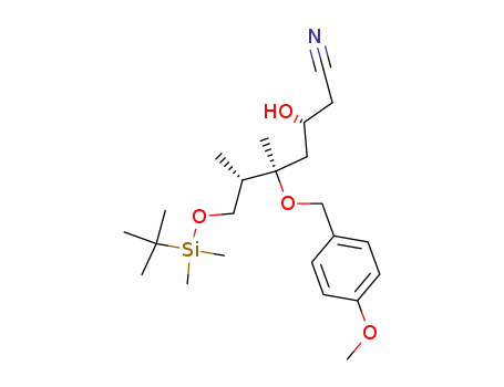 (3R,5R,6S)-7-(tert-Butyl-dimethyl-silanyloxy)-3-hydroxy-5-(4-methoxy-benzyloxy)-5,6-dimethyl-heptanenitrile