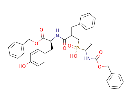 2(R,S)-benzyl-3-{hydroxy[1'(R)-(N-benzyloxycarbonylamino)ethyl]phosphinyl}propanoyl-L-tyrosine benzyl ester