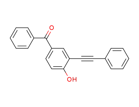 Molecular Structure of 183589-17-5 (Methanone, [4-hydroxy-3-(phenylethynyl)phenyl]phenyl-)