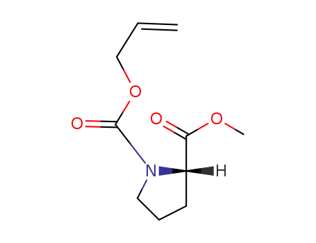Molecular Structure of 126408-55-7 (1-allyl 2-methyl (S)-pyrrolidine-1,2-dicarboxylate)