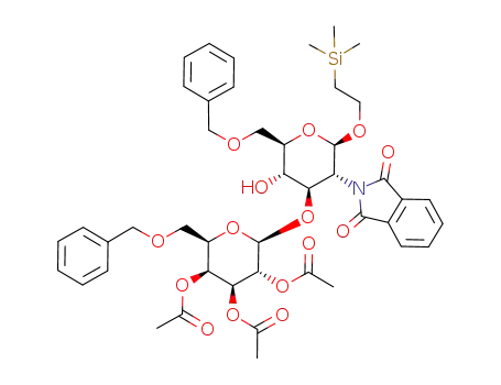 2-trimethylsilylethyl 2,3,4-tri-O-acetyl-6-O-benzyl-β-D-galactopyranosyl-(1->3)-6-O-benzyl-2-deoxy-2-phthalimido-β-D-glucopyranoside