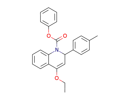 Molecular Structure of 302357-91-1 (4-ethoxy-2-<i>p</i>-tolyl-2<i>H</i>-quinoline-1-carboxylic acid phenyl ester)