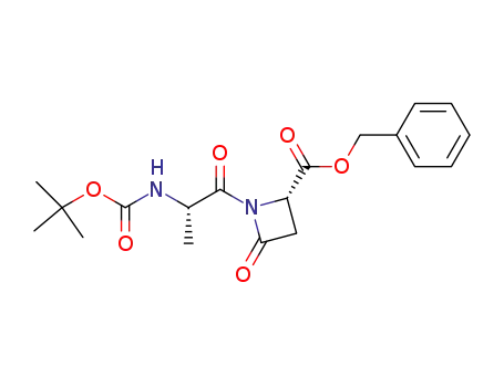 Molecular Structure of 321863-81-4 (benzyl (S)-1-[(S)-N-(tert-butoxycarbonyl)-alanyl]-4-oxoazetidine-2-carboxylate)
