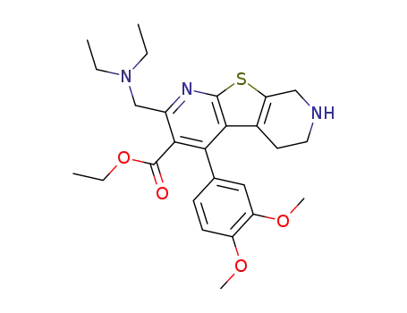 ethyl 2-(diethylaminomethyl)-4-(3,4-dimethoxyphenyl)-5,6,7,8-tetrahydrothieno[2,3-b:5,4-c']dipyridine-3-carboxylate