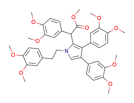 {3,4-bis-(3,4-dimethoxy-phenyl)-1-[2-(3,4-dimethoxy-phenyl)-ethyl]-1<i>H</i>-pyrrol-2-yl}-(3,4-dimethoxy-phenyl)-acetic acid methyl ester